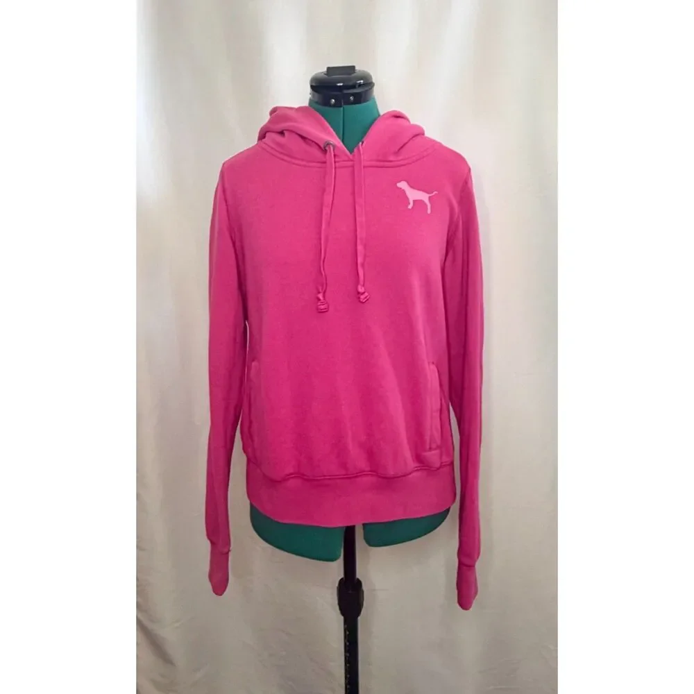 Victoria's Secret PINK zip-up hoodie with multi-colored rainbow 